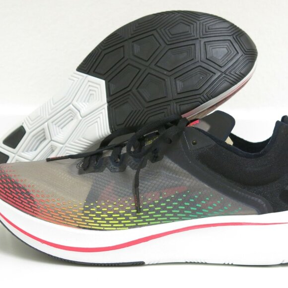 Nike Zoom Fly Sp Fast 'Black Red Orbit Green' BV6105 001 Mens Size 9.5 - Picture 1 of 14